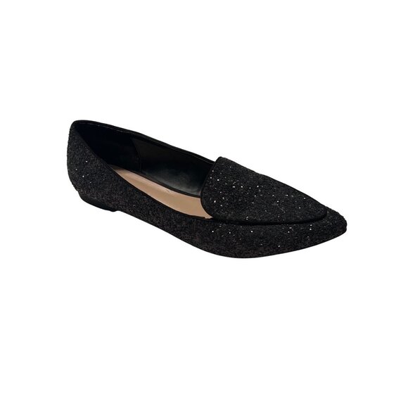 Kelly & Katie Cigola‎ Black Glitter Loafers – Chic, Sparkly, Comfortable - Picture 2 of 9